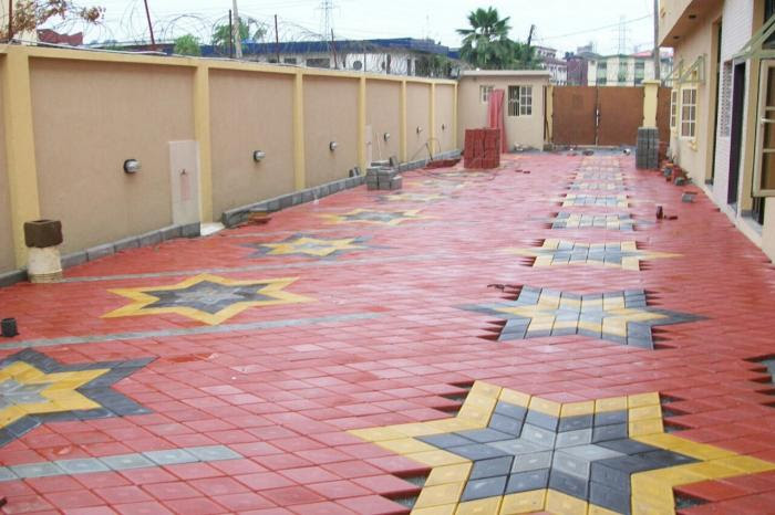 Renovated cabro yard restored to like-new finish